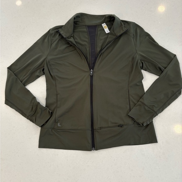 Women’s Lole Athletic Full-Zip Jacket - Olive Green - Size Large - Picture 9 of 11